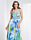 Sheath/Column Halter Floor-length Chiffon Evening Dress