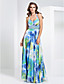  Sheath/Column Halter Floor-length Chiffon Evening Dress