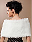  faux fur occasione speciale / scialle da sposa in avorio con chiusura anteriore perla