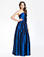  Sweetheart Sheath/Column Floor-length Taffeta Bridesmaid Dress