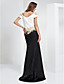 Trumpet/Mermaid Bateau Floor-length Satin Evening Dress