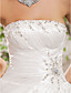  Ball Gown Princess Strapless Floor-length Taffeta Wedding Dress