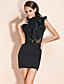  ts sem mangas camisa de chiffon plissado blusa (mais cores)