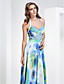  Sheath/Column Halter Floor-length Chiffon Evening Dress