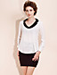  TS Color Block Collar Blouse Shirt