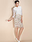  ts la vendimia de flores collar de molde impresa blusa y falda de conjunto