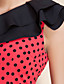  TS One-shoulder Polka Dot Dress