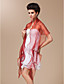  Rayon With Button and Pearls Special Occasion Shawl In Red