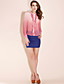  TS Fades-out Color Ruffle Chiffon Blouse Shirt