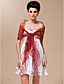  Rayon With Button and Pearls Special Occasion Shawl In Red