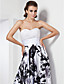  A-Line Novia piso-longitud de tramo satinado vestido de noche