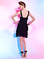  A-line Scoop Short/ Mini Chiffon Cocktail Dress