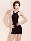  TS Waist Curved Color Block Jersey Dress