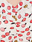  TS Ruched V-neck Cherry Printed Dress with Waist Belt