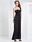  Sheath/Column One Shoulder Floor-length Polyester Evening Dress