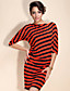  ts Streifen ½ Ärmel Jersey Kleid (weitere Farben)