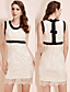  TS Lined Lace Bow Midi Dress