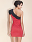  TS One-shoulder Polka Dot Dress