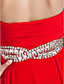  A-line Strapless Floor-length Chiffon Evening Dress