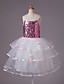  bola vestido de cintas de espaguete na altura do joelho organza de lantejoulas e cetim vestido da menina flor
