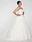  Ball Gown Sweetheart Chapel Train Chiffon Plus Size Wedding Dress