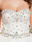  robe de bal sweetheart balayage / pinceau train satin robe de mariée en tulle