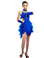  Children's Spandex With Tassels/Feathers Latin Dance Performance Dress