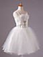  A-line Spaghetti Straps Knee-length Satin  Beading Sleeveless Flower Girl Dress