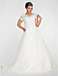  JELLA - Abito da Sposa in Organza (Taglia Forte)