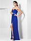  Sheath/ Column Sweetheart Floor-length Chiffon Evening Dress (FSM04258)