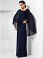  Sheath/Column Scoop Floor-length Chiffon Evening Dress