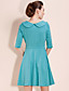  TS Folded Collar 3/4 Sleeve Dress (More Colors)