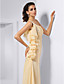  Sheath/ Column One Shoulder Floor-length Chiffon Evening Dress