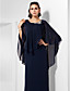  Sheath/Column Scoop Floor-length Chiffon Evening Dress
