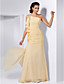  Sheath/ Column One Shoulder Floor-length Chiffon Evening Dress