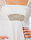  Sheath/ Column Square Floor-length Chiffon Wedding Dress