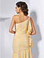  Sheath/ Column One Shoulder Floor-length Chiffon Evening Dress