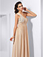  Sheath/Column One Shoulder Floor-length Chiffon Evening Dress