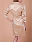  Sheath/Column Strapless 3/4 Length Sleeve Knee-length Satin Mother of the Bride Dress With A Wrap