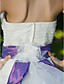  Ball Gown Strapless Floor-length Organza Wedding Dress