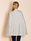  TS Asymmetrical Zipper Tweed Cloak Trench Coat