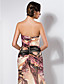  Trumpet/Mermaid Sweetheart Strapless Floor-length Chiffon Beading Split Front Ruching Evening Dress