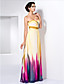  Sheath/Column Sweetheart Floor-length Chiffon Evening Dress With Crystal Detailing