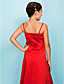  A-line Spaghetti Straps  Floor-length Satin Junior Bridesmaid Dress