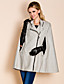  TS Asymmetrical Zipper Tweed Cloak Trench Coat