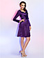  A-Line V-Neck knee-lunghezza raso stretch criss abito da cocktail croce