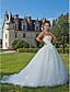  Ball Gown Sweetheart Chapel Train Organza Wedding Dress