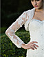  Gorgeous Lace Long Sleeve Wedding Jackets/Wraps With Beading (More Colors)