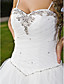  Ball Gown Sweetheart Spaghetti Straps Floor-length Tulle Wedding Dress