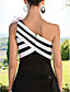  Ball Gown One Shoulder Short/Mini Satin Cocktail Party Dress